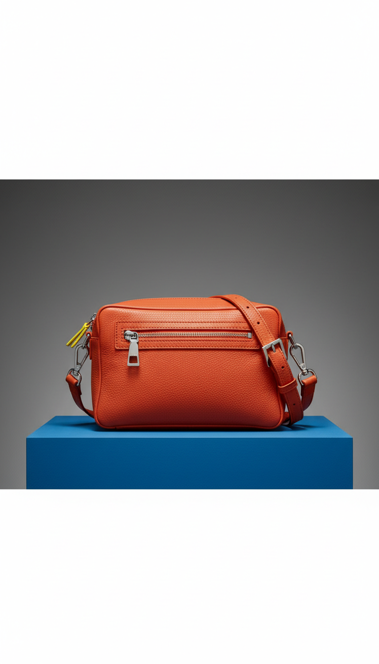 Vermilion pop sculptural crossbody bag