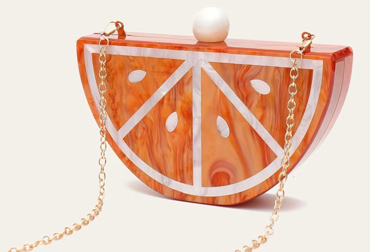 Citrus Slice Acrylic Clutch