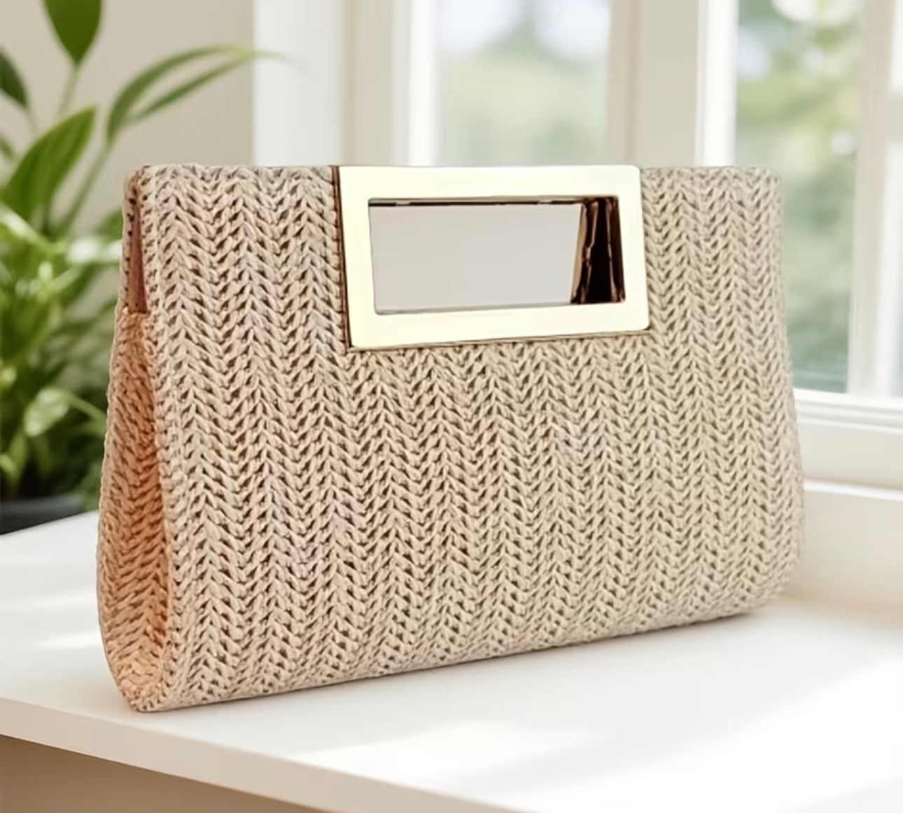 Textured Woven Clutch